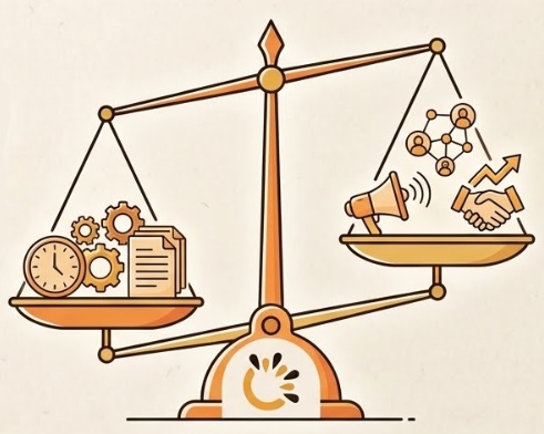 Équilibre production et développement commercial